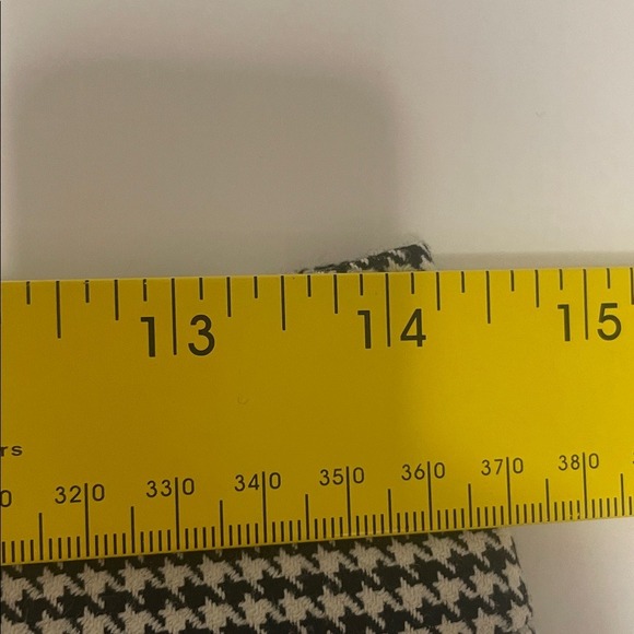 Reiss Arlo Houndstooth High Rise Black White Straight Trousers Womens 6 - Picture 12 of 16